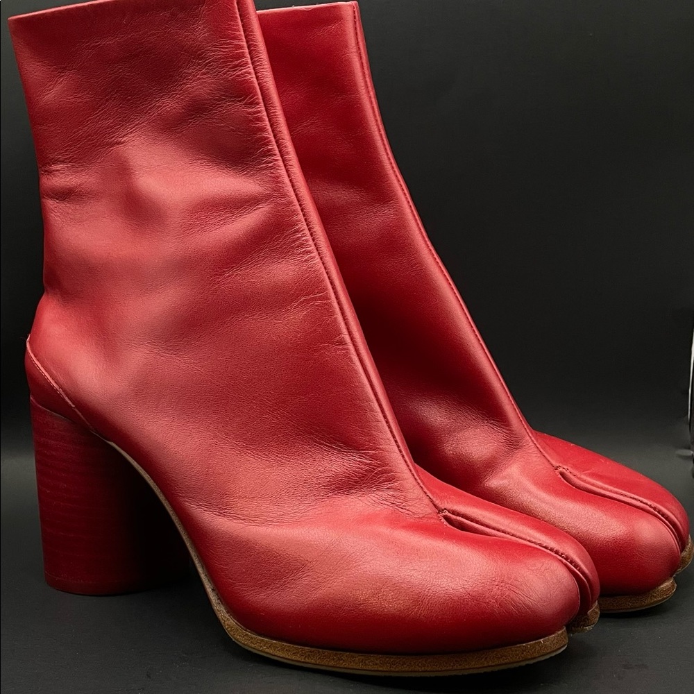 Red Tabi Margiela Boots - RELISTED
